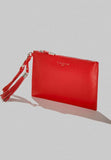 Gaelle red basic clutch bag with logo