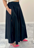 lumina long black women's skirt