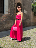 abito donna lungo in raso