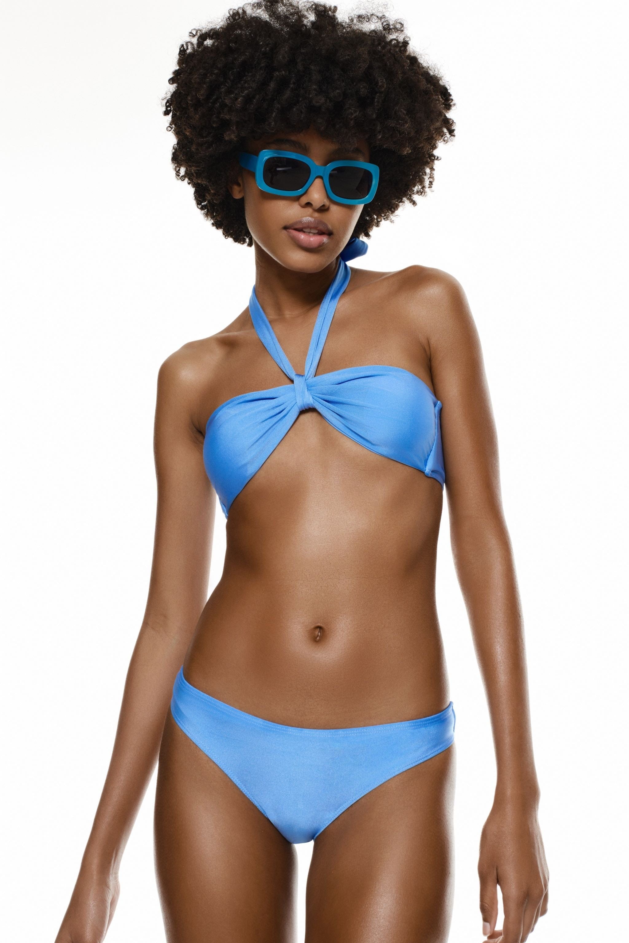 lumina Costume donna bikini  a fascia con allacciatura dietro al collo