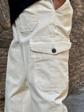 BL11 PANTALONE UOMO CARGO TASCONATO BIANCO