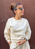 YOU DECIDE FELPA DONNA GIROCOLLO PANNA