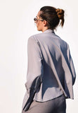 lumina camicia donna grigia con fiocco