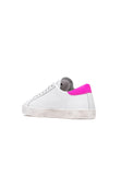 DATE SNEAKERS DONNA BIANCA HILL LOW CALF WHITE FUXIA