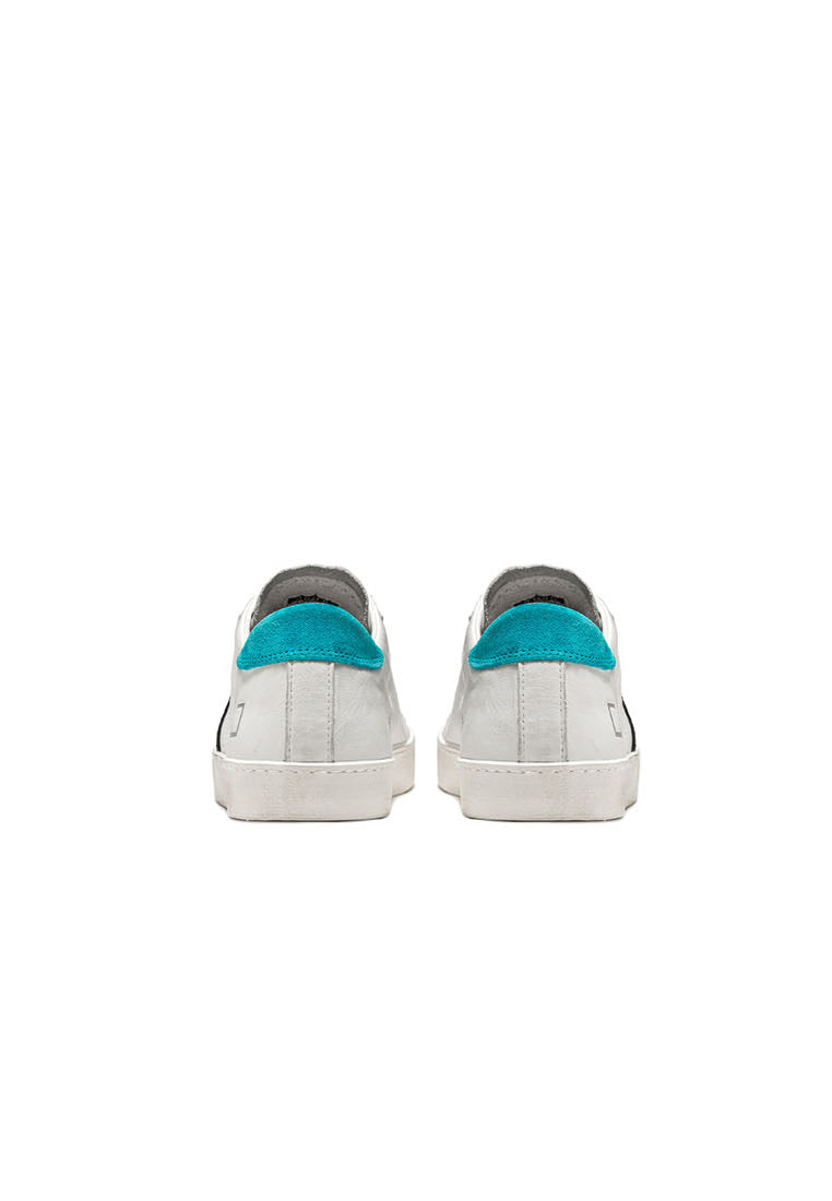 DATE SNEAKERS UOMO BIANCA HILL LOW FLUO WHITE SKY
