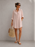kikisix abito camicia rosa