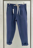 BL11 PANTALONE UOMO BLU TESSUTO PUNTO MILANO