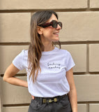 VIBES T-SHIRT DONNA BIANCA CON STAMPA FUCKING MONDAY