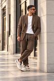 Bl11 uomo pantalone con coulisse e pence fondente