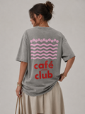 T-Shirt donna stampa                   CAFÈ CLUB