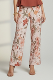 Pantalone donna palazzo  lungo a fiori