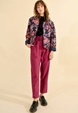 MOLLY BRACKEN PANTALONE BORDEAUX CON CINTURA