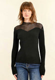 MOLLY BRACKEN MAGLIA CON SCOLLO A CUORE NERO