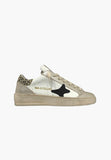 Ama Brand sneakers donna dorata con talloncino maculato