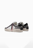 CRIME LONDON SNEAKERS DONNA BIANCO GRIGIO CON GLITTER