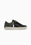 CRIME LONDON SNEAKERS UOMO NERA CON INSERTI VERDE MILITARE