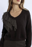 LILI SIDONIO MAGLIA CROP DONNA CON TOULLE