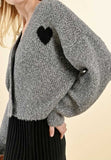 MOLLY BRACKEN CARDIGAN DONNA CUORE GRIGIO