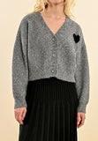 MOLLY BRACKEN CARDIGAN DONNA CUORE GRIGIO