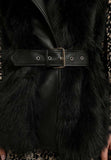 Molly Bracken gilet ecopelliccia nera