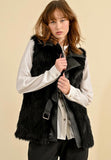 Molly Bracken gilet ecopelliccia nera