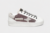 AMA BRAND SNEAKERS DONNA GLITTER ROSA CON LACCI ZEBRATI