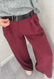 VIBES PANTALONE DONNA PALAZZO BORDEAUX