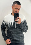 BL11 maglione uomo bouclÃƒÂ© panna e grigio