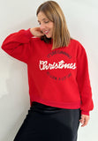 Vibes felpa donna Christmas rossa