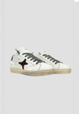 Ama brand sneakers uomo bianche con stella moro e talloncino verde