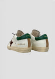 Ama brand sneakers uomo bianche con stella moro e talloncino verde