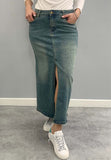 Vibes gonna donna denim con spacco davanti