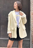 Vibes blazer donna over giallo pastello