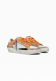 Crime London sneakers uomo sabbia con lacci fluo