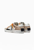 Crime London sneakers uomo sabbia con lacci fluo