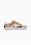 Crime London sneakers uomo sabbia con lacci fluo