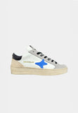 AMA BRAND SNEAKERS UOMO BIANCA INSERTI GRIGI LOGO BLU