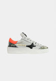 AMA BRAND SNEAKERS UOMO GRIGIO CHIARA INSERTI CAMOUFLAGE E TALLONE ARANCIO