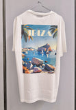 Bl11 t-Shirt uomo bianca con stampa posteriore Ibiza