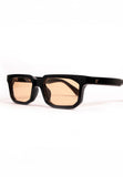 Os Sunglasses occhiali unisex nero lenti gialle