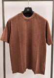 T-SHIRT UOMO BOX FIT STONE WASH MOKA