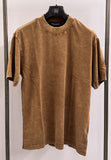 T-SHIRT UOMO BOX FIT STONE WASH biscotto