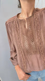 YOU DECIDE CAMICIA MUSSUOLA DI COTONE ROSA SCURO