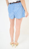 BERMUDA DONNA IN DENIM CHAMBRY STAMPA BANDANA - Shopaland