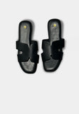 CIABATTA DONNA NERA CON FASCIA SUL COLLO DEL PIEDE - Shopaland