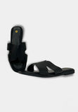 CIABATTA DONNA NERA CON FASCIA SUL COLLO DEL PIEDE - Shopaland