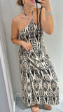 GONNA DONNA A PORTAFOGLIO FANTASIA beige e nero