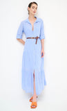 Abito donna CAMICIA LUNGO in mussola azzurro