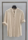 BL11 CAMICIA UOMO LINO SABBIA