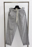 Bl11 pantalone uomo   lino cotone blu